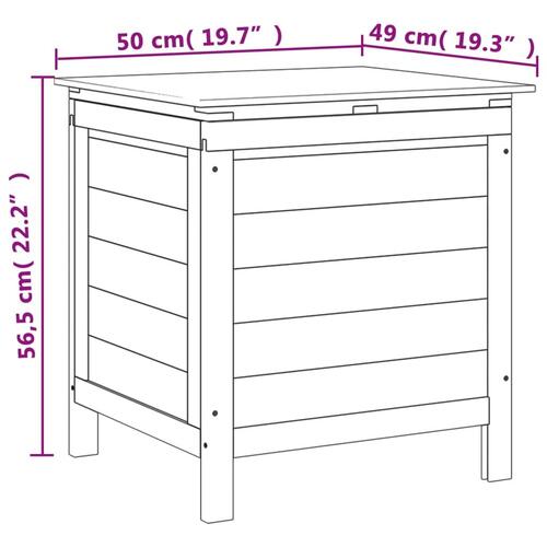 Udendørs opbevaringsboks 50x49x56,5 cm massivt grantræ antracit