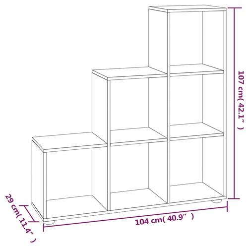 Trappereol 107 cm konstrueret træ sort