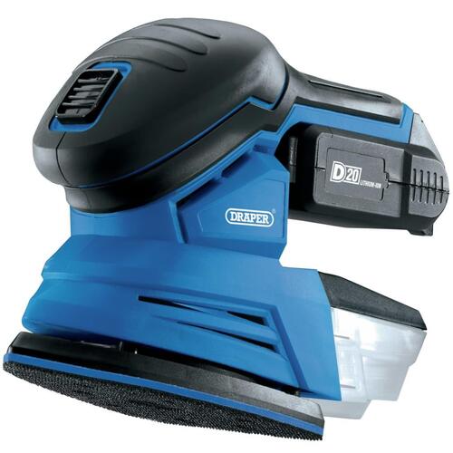Draper Tools slibemaskine med 1 x 2 Ah D20-batteri 20V