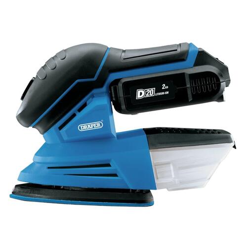 Draper Tools slibemaskine med 1 x 2 Ah D20-batteri 20V