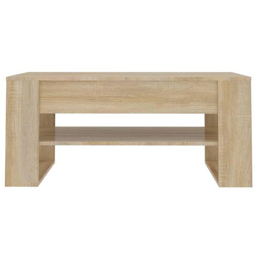 Sofabord 102x55x45 cm konstrueret træ sonoma-eg