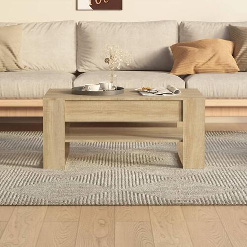 Sofabord 102x55x45 cm konstrueret træ sonoma-eg