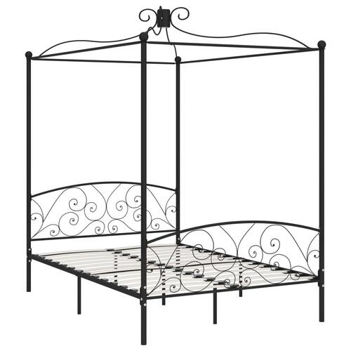 Sengestel til himmelseng 120 x 200 cm metal sort