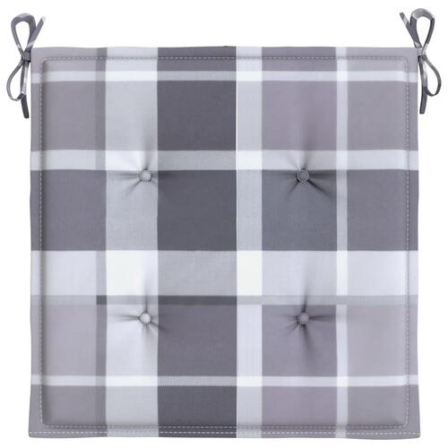 Hynder til havestol 2 stk. 40x40x3 cm oxfordstof gråternet