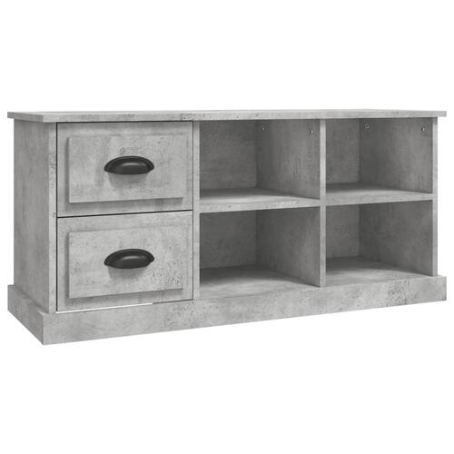 Tv-bord 102x35,5x47,5 cm konstrueret træ betongrå