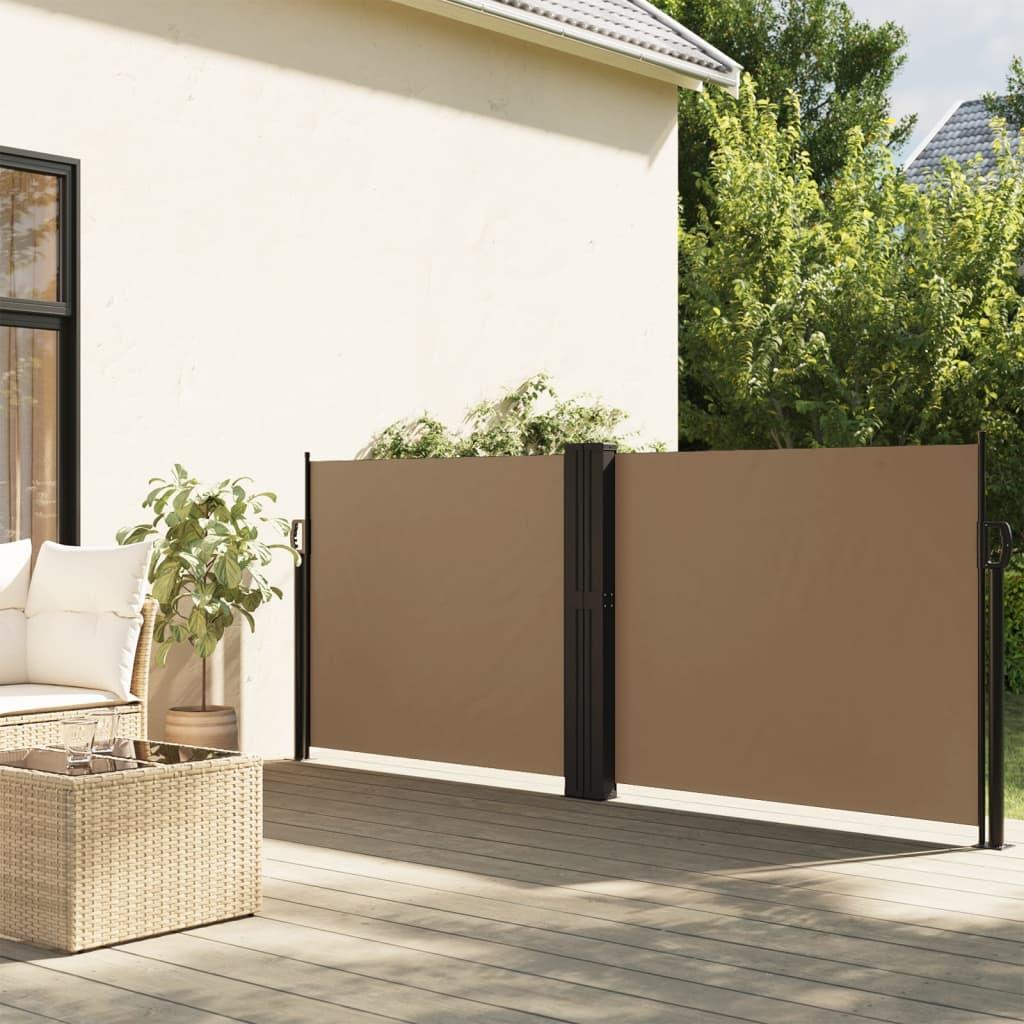 Sammenrullelig sidemarkise 120 x 600 cm gråbrun