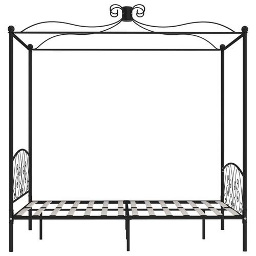 Sengestel til himmelseng 140 x 200 cm metal sort