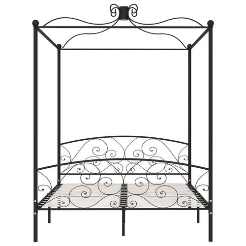 Sengestel til himmelseng 160 x 200 cm metal sort