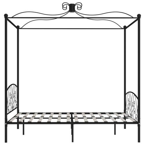 Sengestel til himmelseng 160 x 200 cm metal sort