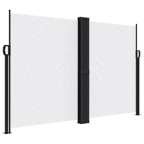 Sammenrullelig sidemarkise 160 x 600 cm hvid
