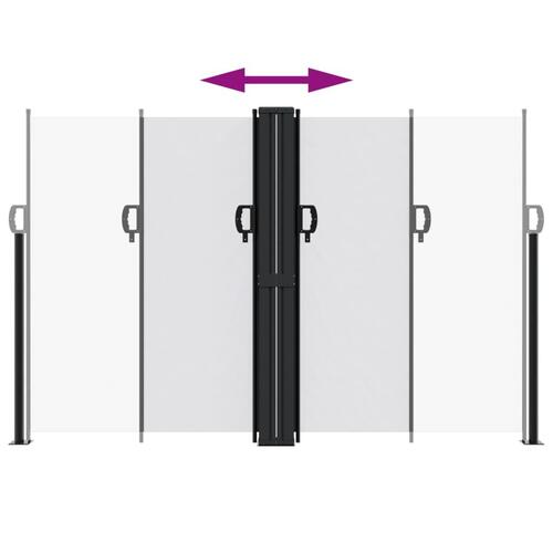 Sammenrullelig sidemarkise 160 x 600 cm hvid