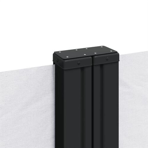 Sammenrullelig sidemarkise 160 x 600 cm hvid