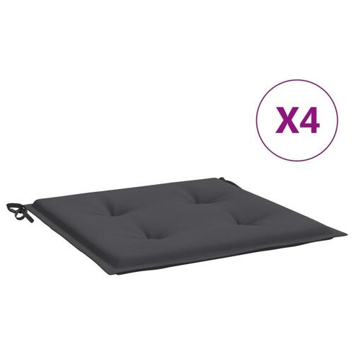 Hynder til havestol 4 stk. 50x50x3 cm oxfordstof antracitgrå