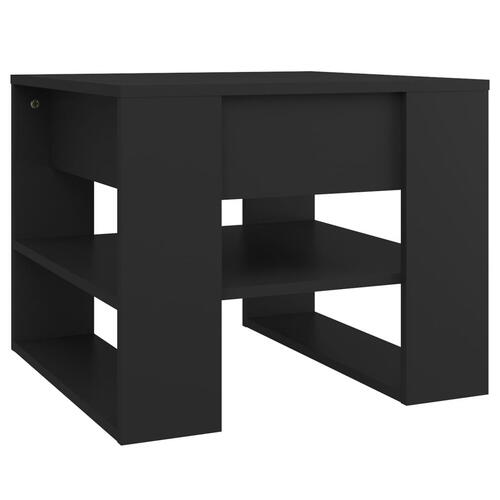 Sofabord 55,5x55x45 cm konstrueret træ sort