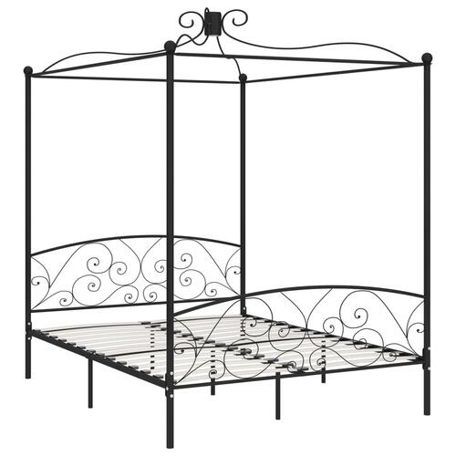 Sengestel til himmelseng 180 x 200 cm metal sort
