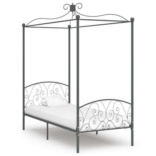 Sengestel til himmelseng 90 x 200 cm metal grå
