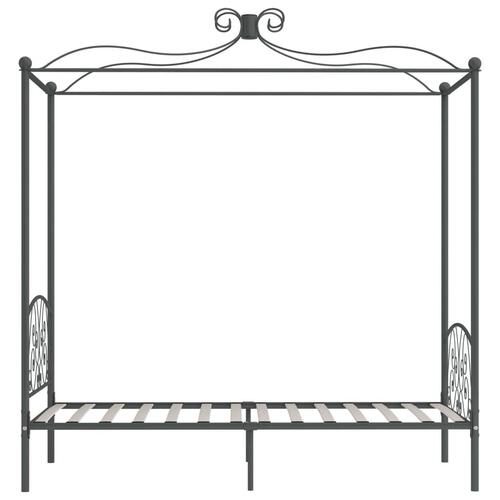 Sengestel til himmelseng 90 x 200 cm metal grå