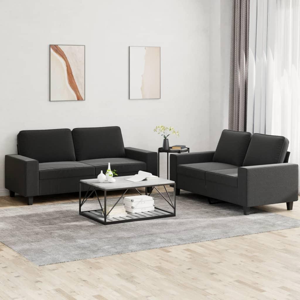 2 personers sofa stof sort