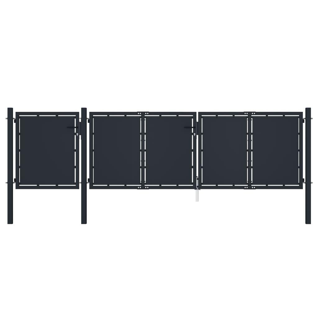Havelåge 4x1,25 m metal antracitgrå