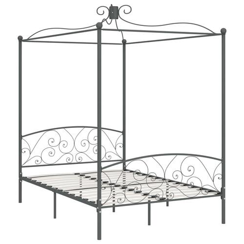 Sengestel til himmelseng 120 x 200 cm metal grå