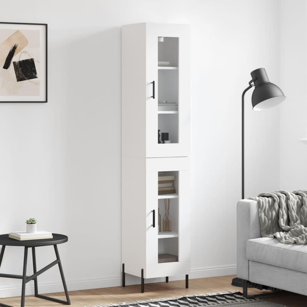 Skab 34,5x34x180 cm konstrueret træ hvid