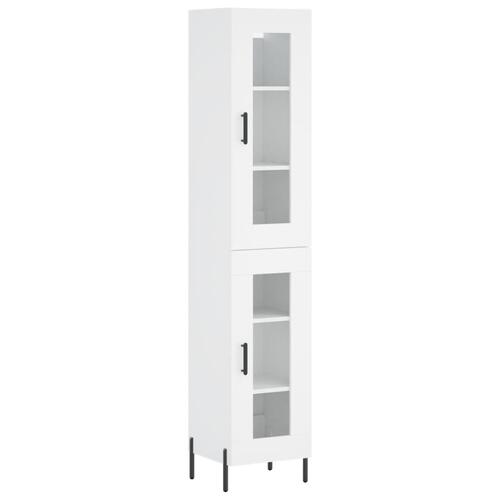 Skab 34,5x34x180 cm konstrueret træ hvid