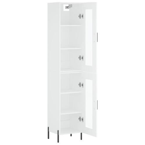 Skab 34,5x34x180 cm konstrueret træ hvid