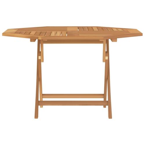 Foldbart havebord 110x110x75 cm massivt teaktræ