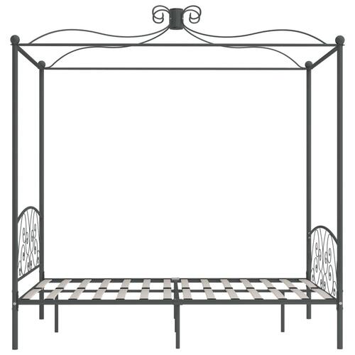 Sengestel til himmelseng 140 x 200 cm metal grå