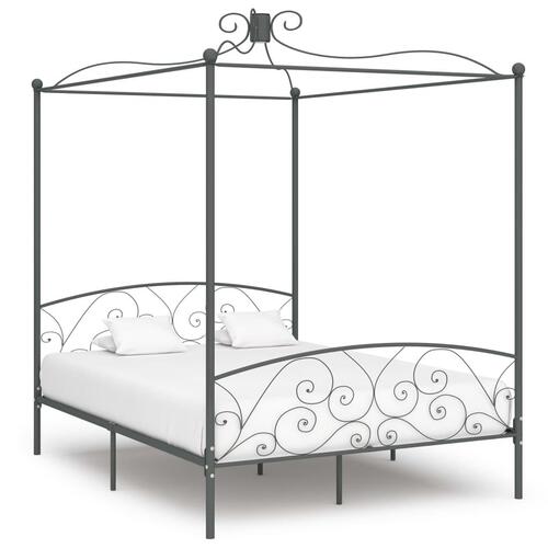 Sengestel til himmelseng 160 x 200 cm metal grå