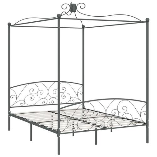 Sengestel til himmelseng 160 x 200 cm metal grå