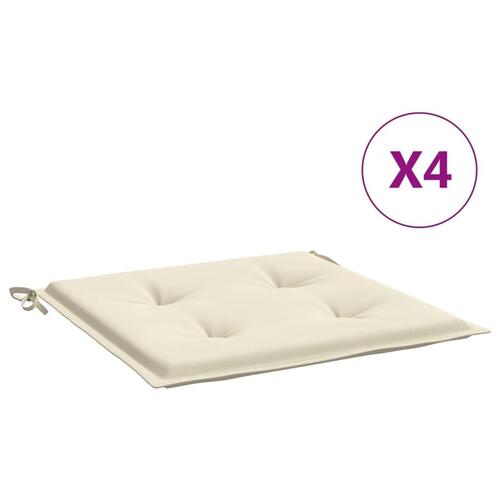 Hynder til havestol 4 stk. 50x50x3 cm oxfordstof cremefarvet