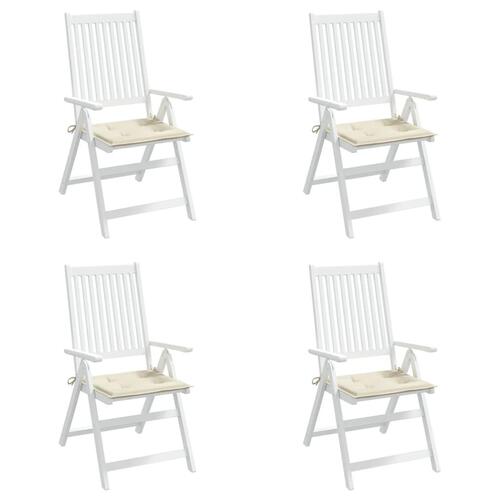 Hynder til havestol 4 stk. 50x50x3 cm oxfordstof cremefarvet