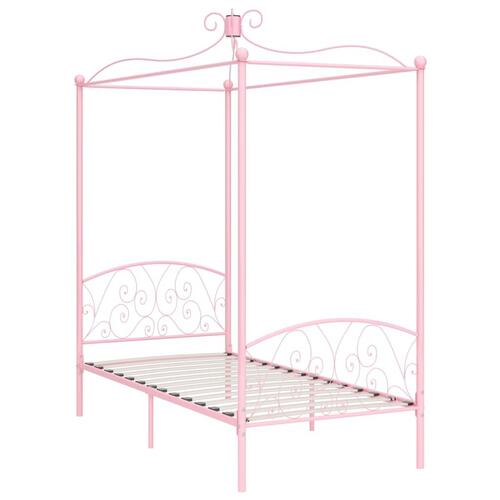Sengestel til himmelseng 100 x 200 cm metal pink