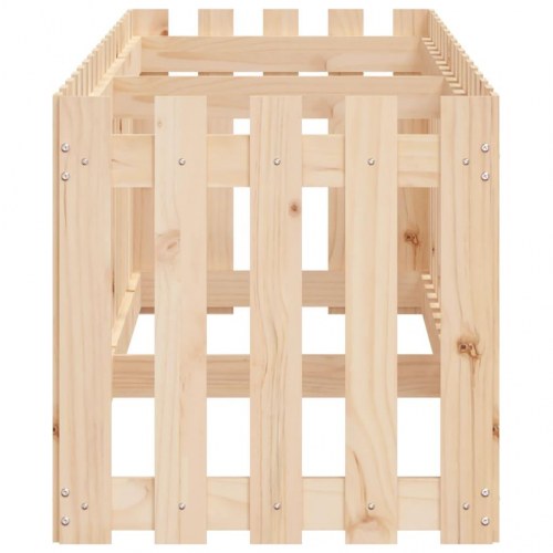Højbed med stakitdesign 200×50×50 cm i massivt fyrretræ
