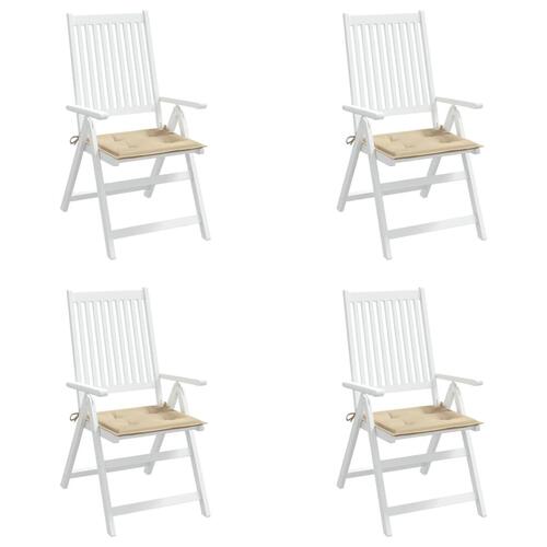 Hynder til havestol 4 stk. 50x50x3 cm oxfordstof beige