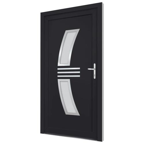 Hoveddør 108x208 cm PVC antracitgrå