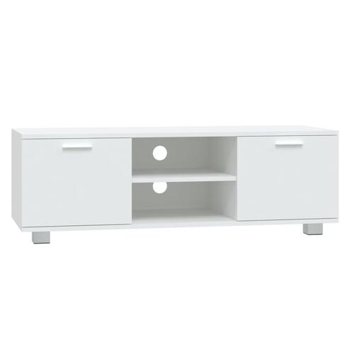 Tv-bord 120x40,5x35 cm konstrueret træ hvid