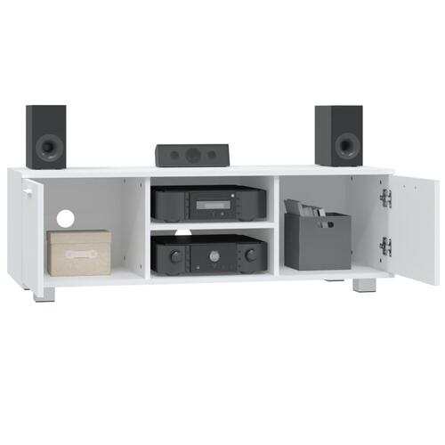 Tv-bord 120x40,5x35 cm konstrueret træ hvid