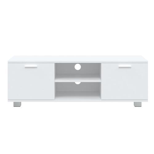 Tv-bord 120x40,5x35 cm konstrueret træ hvid