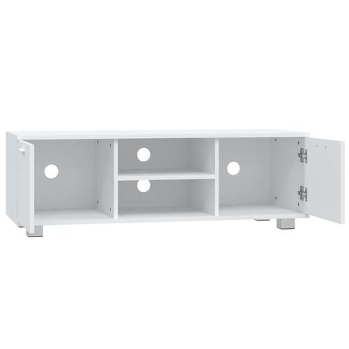 Tv-bord 120x40,5x35 cm konstrueret træ hvid