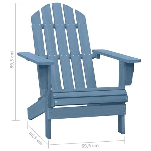 Adirondack-havestol massivt grantræ blå