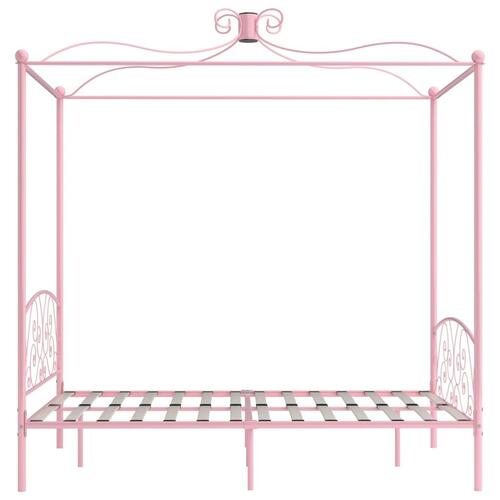 Sengestel til himmelseng 140 x 200 cm metal pink