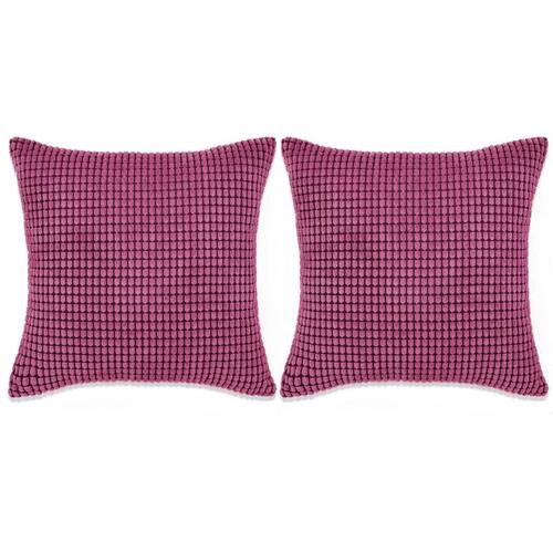 Pudesæt 2 stk. velour 45 x 45 cm lyserød