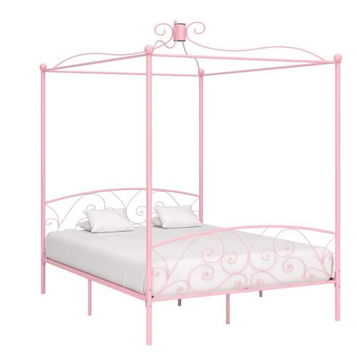 Sengestel til himmelseng 160 x 200 cm metal pink