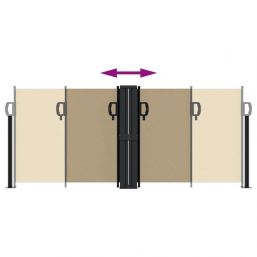 Sammenrullelig sidemarkise 100x1000 cm beige