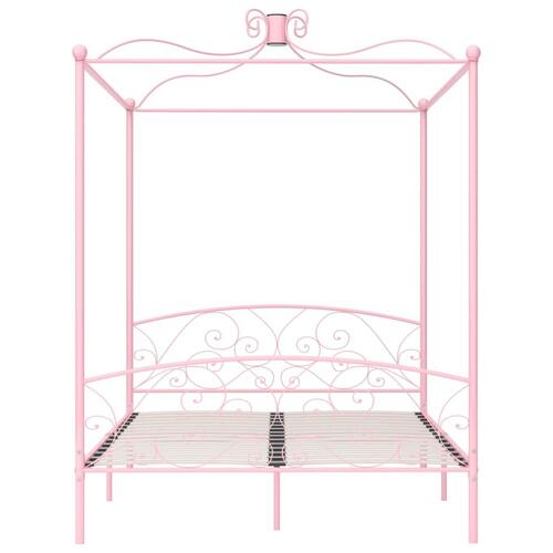 Sengestel til himmelseng 160 x 200 cm metal pink