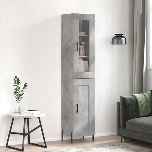 Skab 34,5x34x180 cm konstrueret træ betongrå