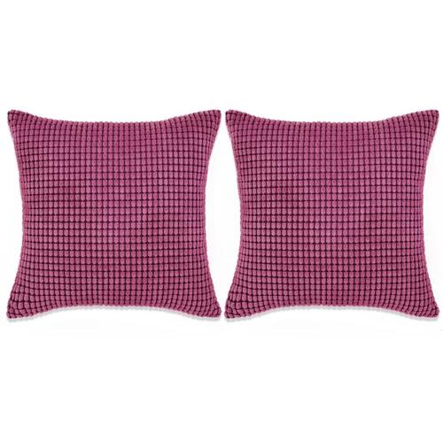 Pudesæt 2 stk. velour 60 x 60 cm lyserød