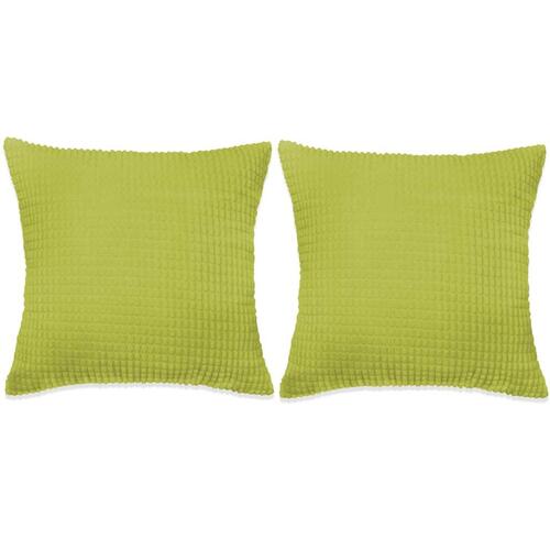 Pudesæt 2 stk. velour 45 x 45 cm grøn